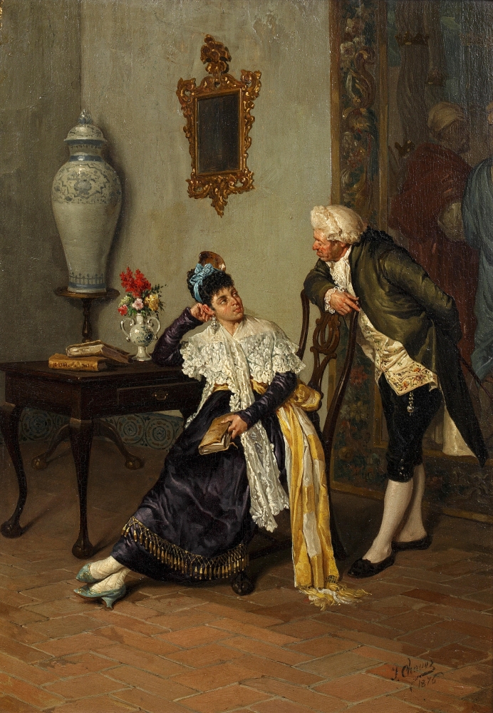 Gallant Scene by Jose de (Chavez y Ortiz) Chavez, 1876